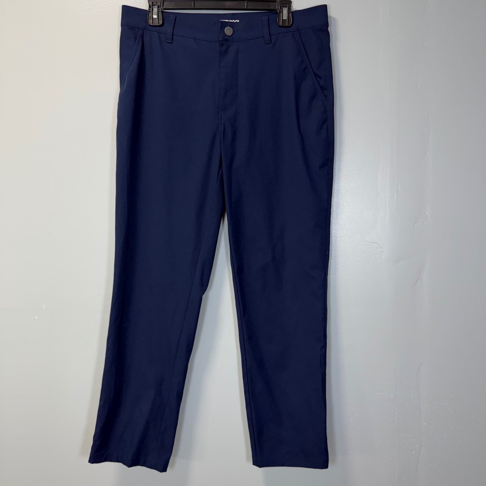 32 Degrees Cool Stretch Performance Pants Mens 32x29 Navy Blue Golf Chino‎